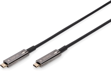 Kabelis Digitus USB-C - USB-C 4K USB-C, USB-C, 15 m, juoda
