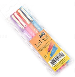 Ручка Marvy Le Pen Brilliant, oранжевый/розовый/фиолетовый/голубой, 8.2 мм, 4 шт.