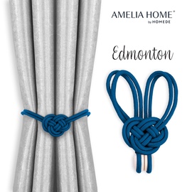 Aizkaru piederumi AmeliaHome Edmonton, 38 cm, zila, 2 gab.