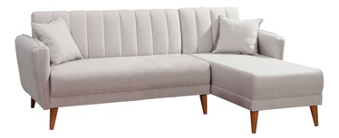 Угловой диван Kalune Design Aqua Kose, кремовый, правый, 225 x 150 x 85 см