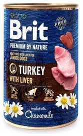 Влажный корм для собак Brit Premium By Nature Turkey with Liver, индюшатина, 0.4 кг