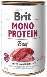 Влажный корм для собак Brit Mono Protein Beef, говядина, 0.4 кг