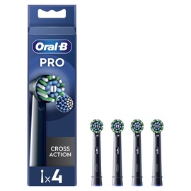 Zobu birstes uzgalis Oral-B EB50-4 Cross Action Pro, melna, 4 gab.