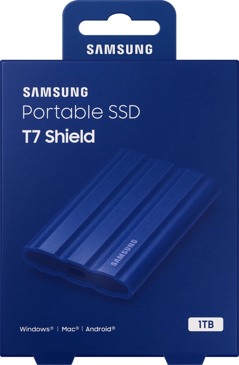 Жесткий диск Samsung T7 Shield, SSD, 1 TB, синий