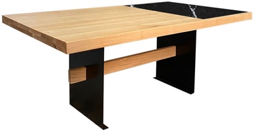 Kohvilaud Kalune Design Kaupi, must/mänd, 100 cm x 65 cm x 42 cm