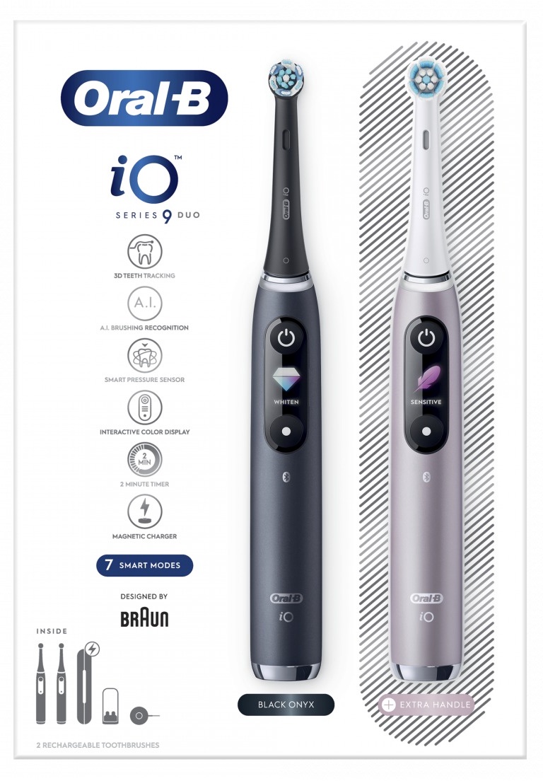 Elektriline hambahari Oral-B iO Series 9 Duo Pack, must/roosa