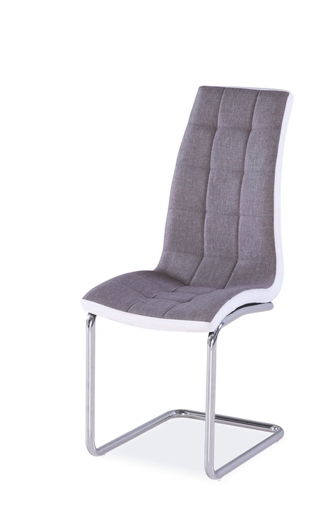 Söögitoa tool H103, valge/hall, 42 cm x 43 cm x 102 cm