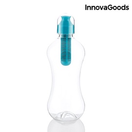 Dzeramā ūdens pudele InnovaGoods With Carbon Filter, caurspīdīga/zaļa, 0.5 l