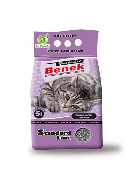 Kaķu pakaiši Super Benek Lavender, 5 l