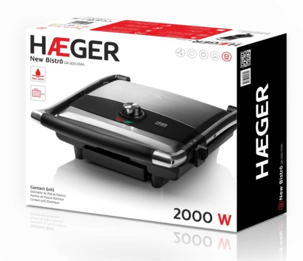 Электрический гриль Haeger New Bistro GR-200.014A