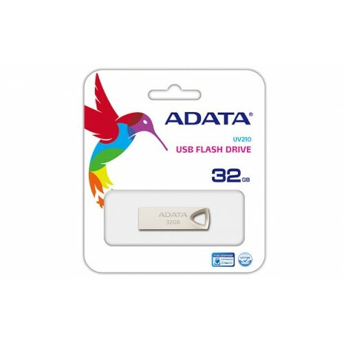USB atmintinė Adata UV210, sidabro, 32 GB