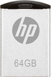 USB zibatmiņa HP v222w, sudraba, 64 GB