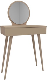 Tualettlaud Kalune Design Siena, beež, 72 cm x 35 cm x 129.2 cm, peegliga