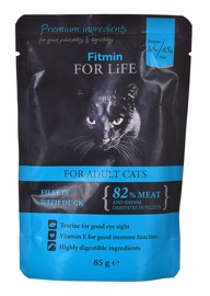 Влажный корм для кошек Fitmin For Life, мясо утки, 0.085 кг