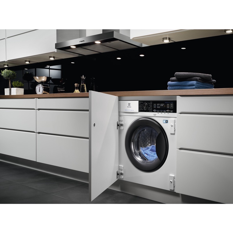 Įmontuojama skalbimo mašina Electrolux 700 serija „DualCare“ EW7W368SI, 8 kg, balta