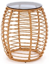 Kafijas galdiņš Halmar Barrel, brūna/melna, 480 mm x 480 mm x 560 mm