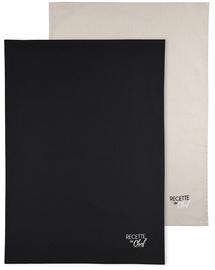 Dvieļu komplekts virtuve Lovely Duo CUB761261-T, melna/bēša, 50 x 70 cm, 2 gab.