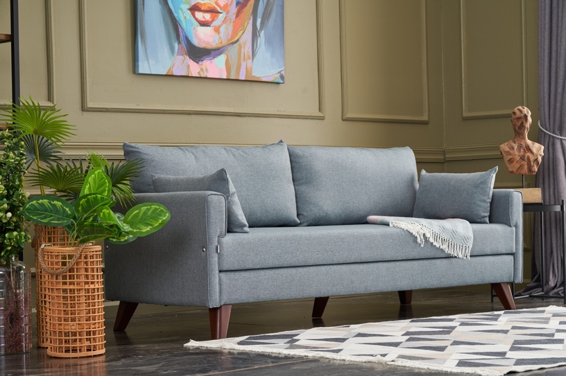 Dīvāns Hanah Home Bella 3-Seat, zila, 81 x 208 cm x 85 cm