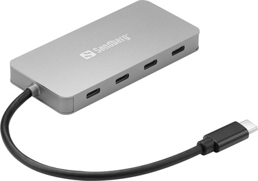USB jaotur Sandberg USB-C - 4 x USB-C 136-41, hall
