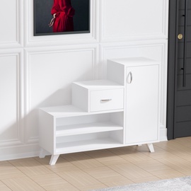 Kingakapp Kalune Design Retro, valge, 33 cm x 90 cm x 77 cm
