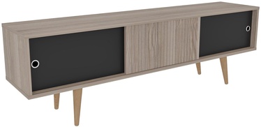TV-laud Kalune Design Ecrin, tamm/must, 34.5 cm x 160 cm x 45 cm