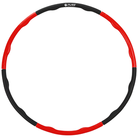 Hula hoop vingrošanas riņķi Pure2Improve 623d, 1000 mm, 1.2 kg, melna/sarkana