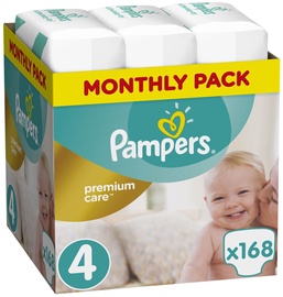 Подгузники Pampers Premium Care Premium Care S4, 168 шт. (поврежденная упаковка)
