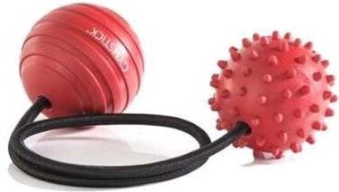 Masāžas bumbiņa Gymstick Myofascia Rope Ball 61172, sarkana, 65 mm