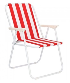 Dārza krēsls Springos Garden Chair GC0052, balta/sarkana, 57 cm x 52 cm x 74 cm