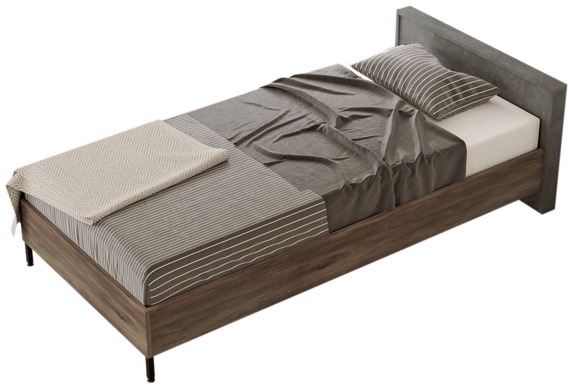 Кровать Kalune Design HM4 - CG, 90 x 190 cm, коричневый/серый