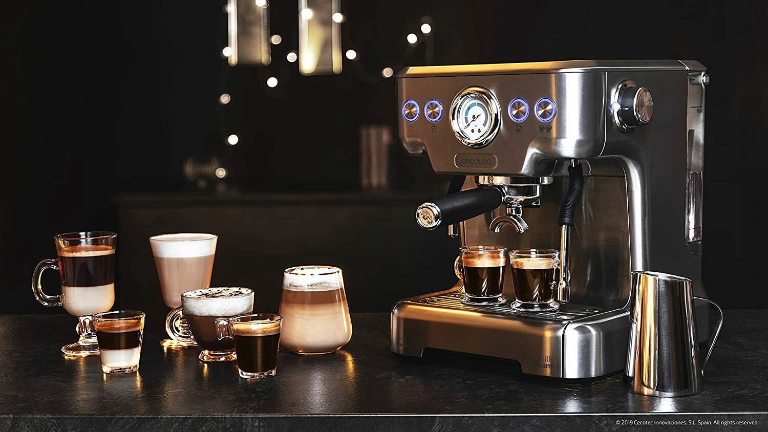 Полуавтоматическая кофемашина Cecotec Power Espresso 20 Barista Pro -  Ksenukai.lv