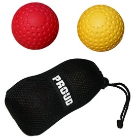 Masāžas bumbiņa Proud Acupoint Massage Ball Set, sarkana/dzeltena, 72 mm