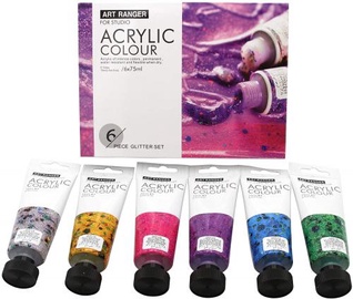 Krāsa akrila Avatar Acrylic Colour Glitter, 75 ml, daudzkrāsaina, 6 gab.