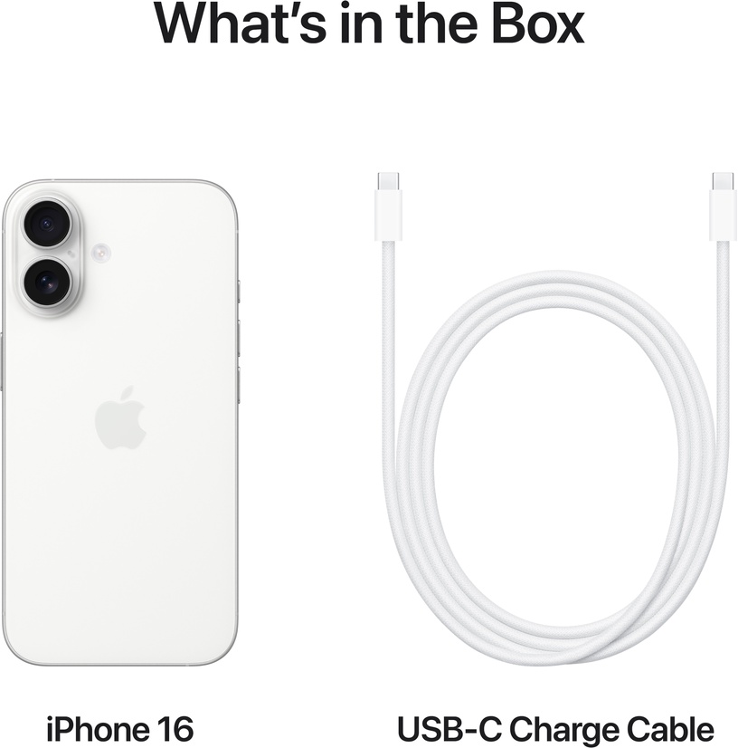 Mobiiltelefon Apple iPhone 16, 512 GB, valge
