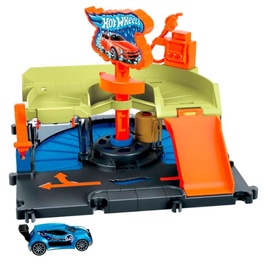 Transporta rotaļlietu komplekts Hot Wheels City Downtown Car Wash Playset, daudzkrāsaina