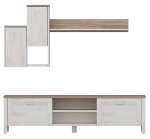 Секция Kalune Design Sento, белый/дубовый, 35 см x 160 см x 42 см