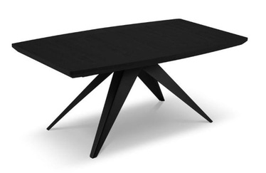 Pusdienu galds izvelkams Micadoni Home Meryl, melna, 200 - 300 cm x 100 cm x 76 cm