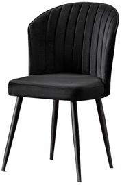 Ēdamistabas krēsls Kalune Design Rubi 107BCK1105, matēts, melna, 42 cm x 52 cm x 85 cm, 4 gab.