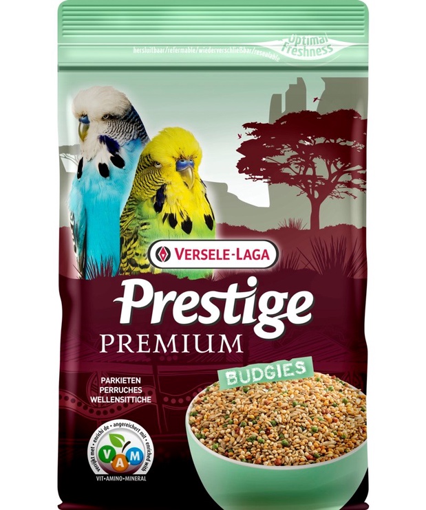 Sausa pārtika Versele-Laga Prestige Premium Budgies, krāsainajiem papagaiļiem, 2.5 kg