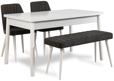 Ēdamistabas komplekts Kalune Design Costa 1053 - 3 B, balts/antracīts