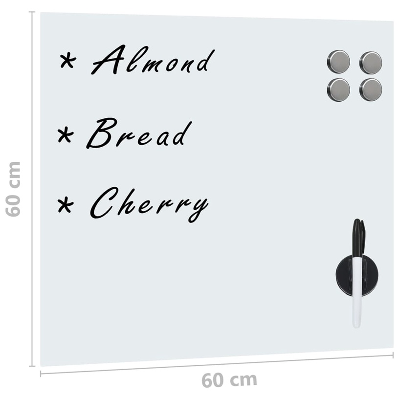 Магнитная стеклянная доска VLX Magnetic Board, 60 см x 60 см