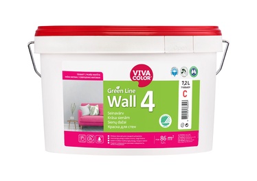 Seinavärv toonimiseks Vivacolor Green Line Wall 4, emulsiooni-, täismatt, 7.2 l