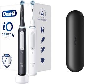 Elektriskā zobu birste Oral-B iO Series 4 Duo, balta/melna