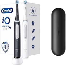 Elektrinis dantų šepetėlis Oral-B iO Series 4 Duo, baltas/juodas