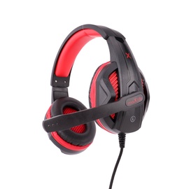 Игровые наушники Maxlife MXGH-100, черный/красный