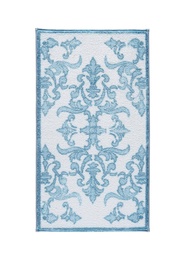 Vannas istabas paklājs Foutastic Shabby Damask 352CNF1216, zila/balta, 140 cm x 80 cm
