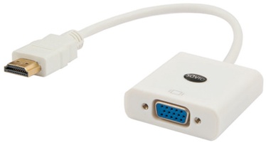 Адаптер Savio Video Cable Adapter HDMI, VGA, 0.5 м, белый