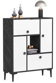 Шкафчики Kalune Design Sidelya 475OLV1711, белый/черный, 29.6 см x 90 см x 105 см