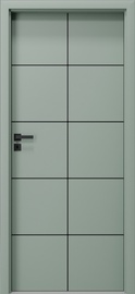 Siseukseleht Domoletti BELGATTO 4, parempoolne, roheline, 204 x 64.4 x 4 cm