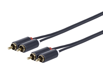 Кабель Vivolink 2 x RCA, 2 x RCA, 12 м, черный